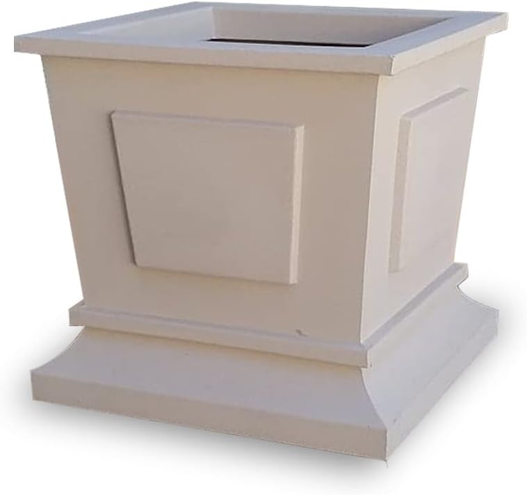 MACETAS - English Type Planter for Indoor and Outdoor Medium 100% Recyclable Polyethylene Sand - 53cm High x 55cm Wide