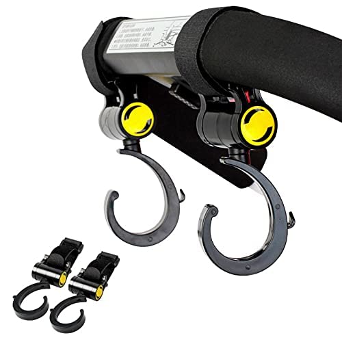 Miniatura 5 de 2 ganchos para cochecito, ganchos para cochecito de bebé para bolsas de pañales, ganchos multiusos para bolsas de compras de comestibles, útiles