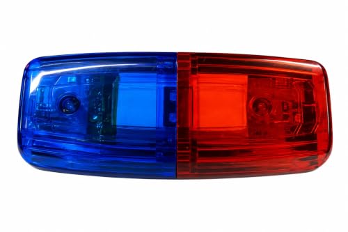 Image of HESHAM Rechargeable LED Police Shoulder Light with Clip - Red, Blue & White Strobe Warning Light, 360-Degree Rotation, 500m Visibility, Emergency Safety Flashing Light for Night Patrol