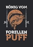 forellenteiche deutschland karte  Notizbuch A5 liniert mit Softcover Design: König Forellenpuff Forellenteich Forelle Angler Forellensee: 120 linierte DIN A5 Seiten