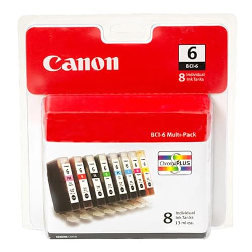 Canon BCI-6 Genuine Eight Color Multi Pack, Compatible with iP8500, and i9900 Printers