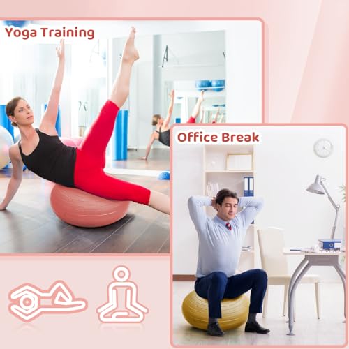 Image of Lewtemi 8 Pcs Flexible Seating for Classroom Elementary,20'' | Inflated Wobble Chair for Sensory Kids Large Yoga Ball Chairs Donut Ball Seats with Inflator for Classroom Office School