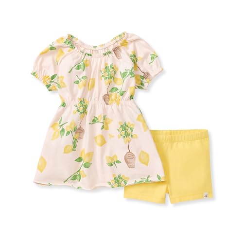 Image of Burt's Bees Baby baby-girls Top and Shorts Set, Tunic and Shorts Bundle, 100% Organic Cotton