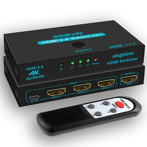 Switch Hdmi 3 Salidas Marca SGEYR