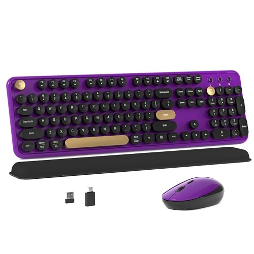 Clavier sans fil vintage MPTOG pour éviter la fatigue des poignets sur Windows