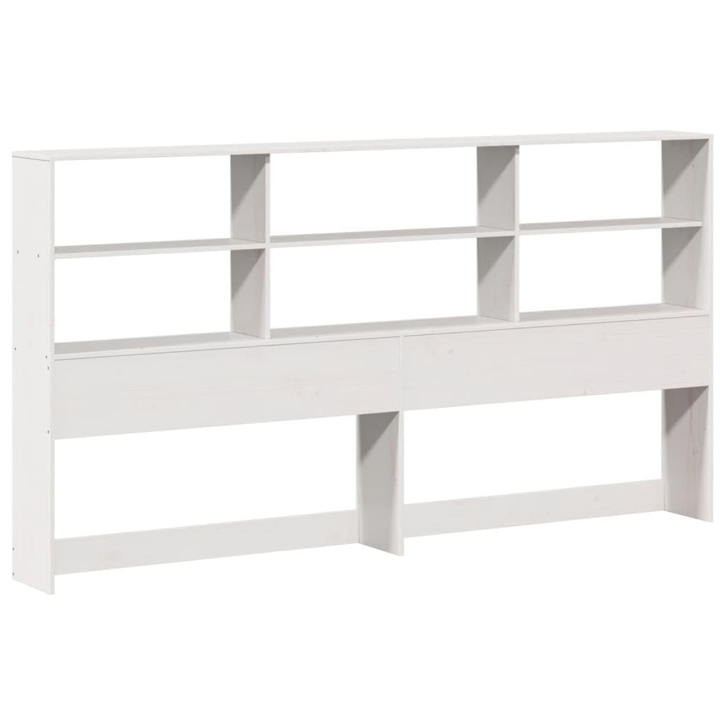 vidaXL Cabecero de Cama almacenaje Madera Maciza Pino Blanco 180 cm, cabecero de Cama, cabecero de Madera Maciza, cabecero con Compartimentos