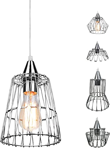 Chandelier Negro elegante con acabado cromado y diseño adaptable