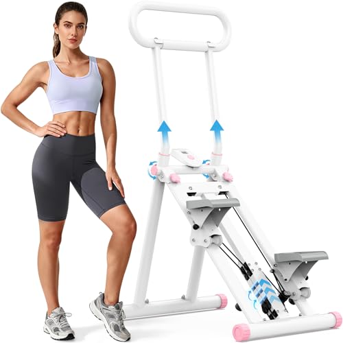 Image of HXD-ERGO Stair Stepper, Upgrade 6-Level Resistance Stair Master with Adjustable Handlebar, Folding Stair Climber Workout Machine