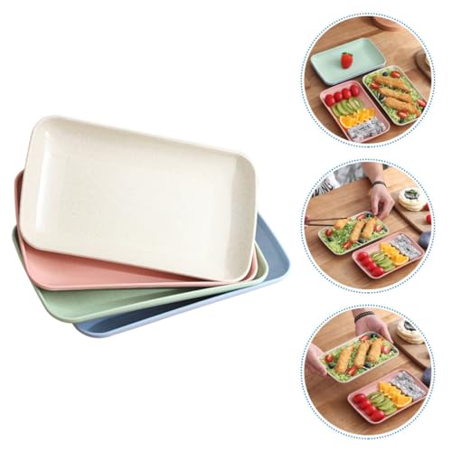 Set 4 Platos Rectangulares Para Sushi Multicolor miniatura 7