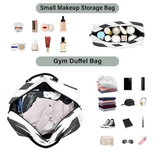 Blank Cinema Movie Clapboard Large Travel Duffle Bag Weekender Overnight Bags Gym Yoga Bag for Women Men with Toiletry Bag4