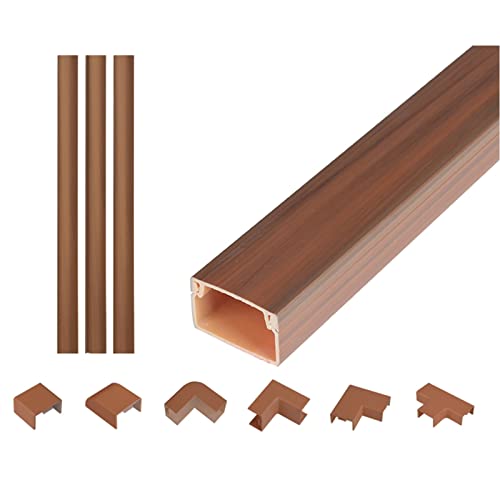 Cubierta para cables autoadhesiva de PVC, pintable y multicolor, 24 x 14 mm, para techo o esquinas, paquete de 3 (C)