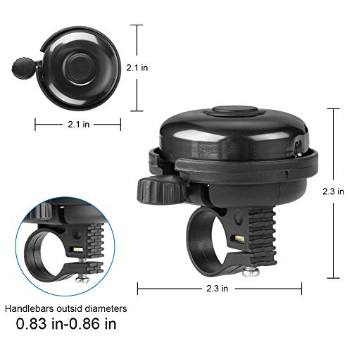 image for Accmor Classic Bike Bell, Aluminum Bicycle Bell, Loud Crisp Clear Soun