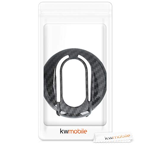 kwmobile autosleutelhoes compatibel met Mini 3-knops Smart Key autosleutel - hardcover beschermhoes - Carbon - zwart - Image 8