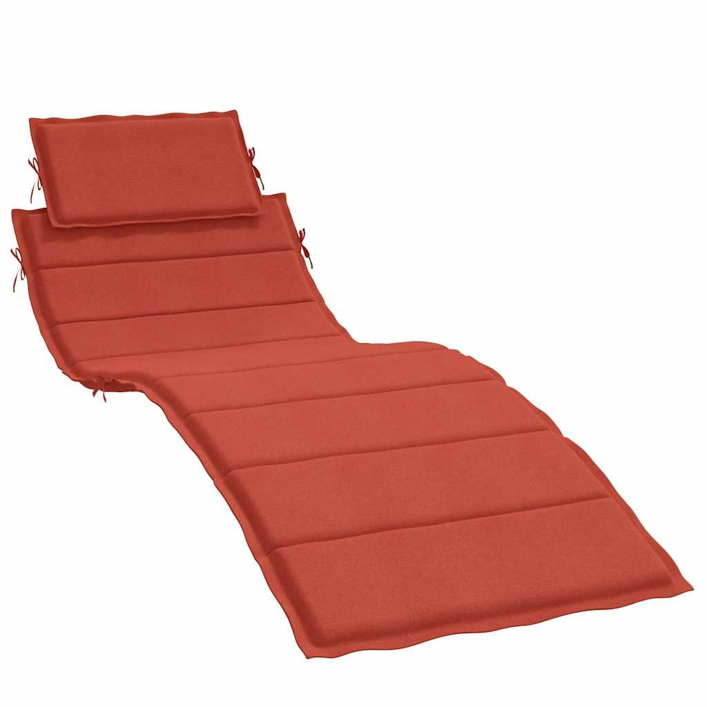 Cuscino per sdraio da giardino, 186 x 58 x 4 cm, rosso melange