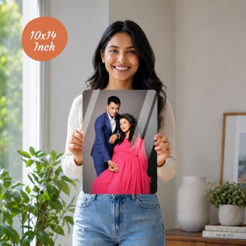 Image of Personalized Photo Frame for Wall | Custom Anniversary & Birthday Gift | HD Glossy, Waterproof 15mm MDF /WPC | A4, A3, Big Sizes (10x14 Portrait)