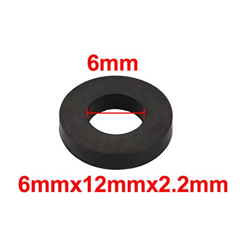 sourcingmap Nitrile Rubber Flat Washers 12mm OD 6mm ID 2.2mm Thickness for Faucet Pipe Water Hose Pack of 30 - Image 2