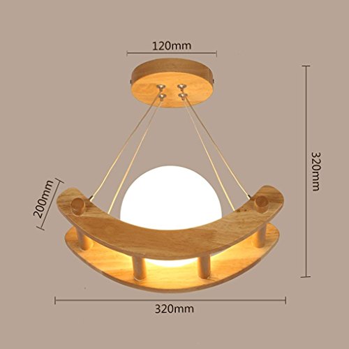 Lámpara de luz de la cafetería de madera sólida para solucionar techos fríos 5