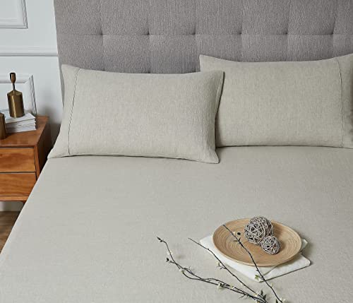 Pure Linen Fitted Sheet And Pure Linen Sheets Set Twin Natural Linen #TOP3