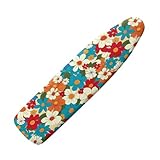 Bügelbrettbezug Blau Rot Weiß Bezug Bügelbrett Elastisch Bügelbrettbezug für Dampfbügelstation Schnelles Bügeln Bügeltischbezug Hitzeresistent Bügelbrettbezüge Ironing Board Cover 125x45cm