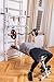 BenchK - Swedish Ladder Wall Bar - Indoor Chin Up Bar Workout Equipment for Home Exercise, Physical Therapy, Gymnastics, Fitness (WallBars + Convertible Pullup Bar + Dip Bars + Bench, White)