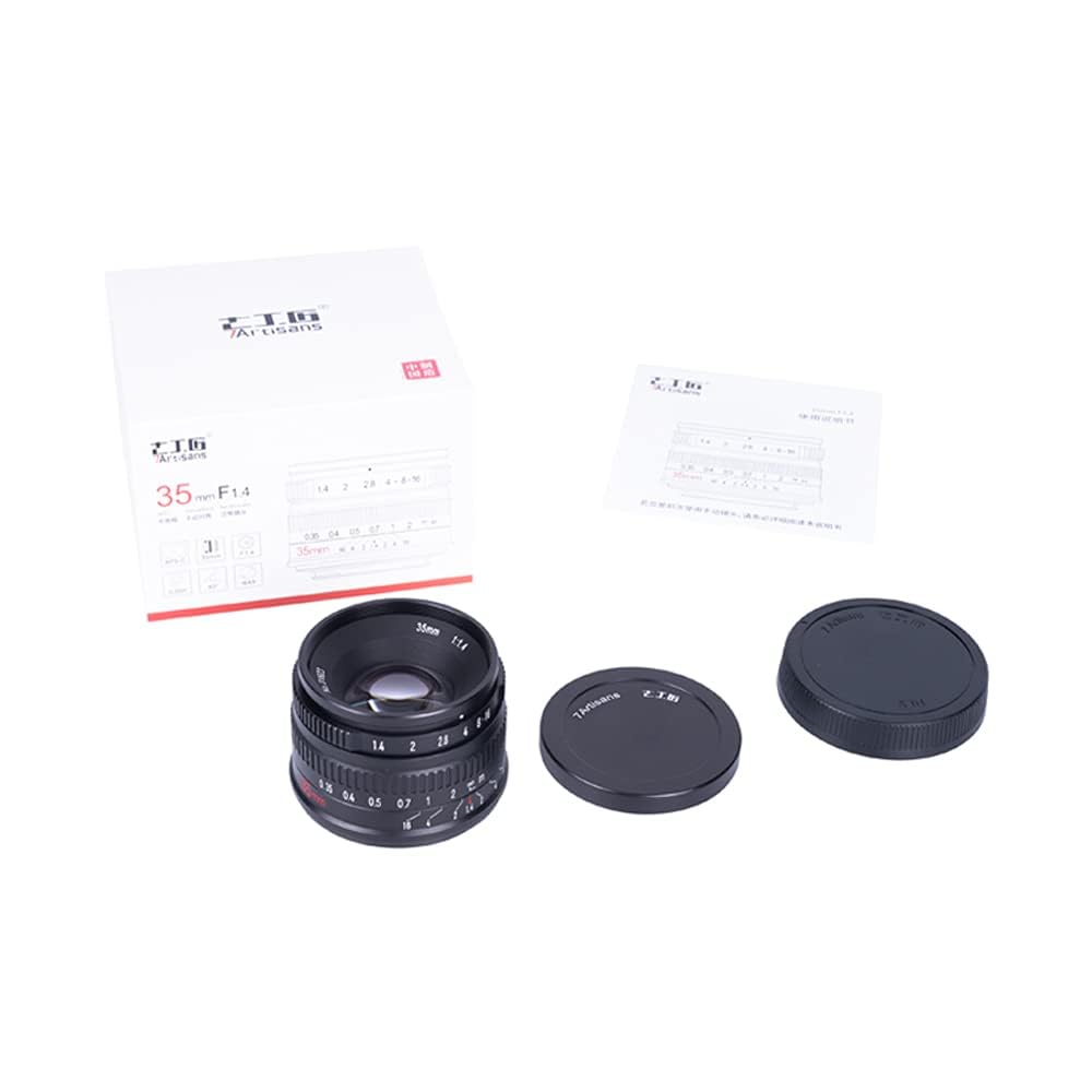 7artisans Lente Fija 35mm F1.4 Mark II APS-C Enfoque Manual Gran Apertura Compatible con cámaras sin Espejo Canon R Mount R RP R5 R6