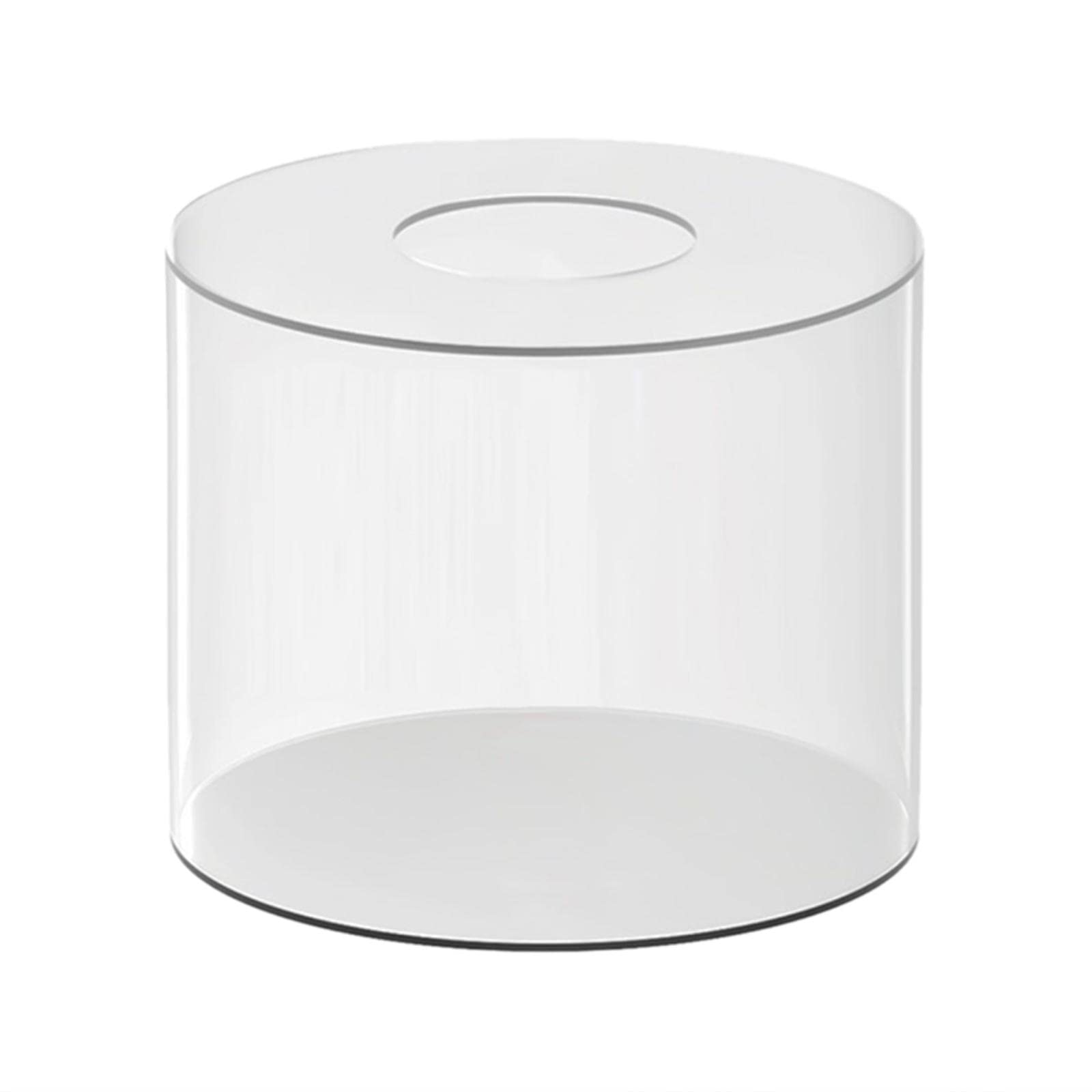 Soporte Acrílico para Pasteles Estructura Cilíndrica Apilable Decorativa Y Base Redonda Transparente Tablero Rellenable Adecuado para Exhibición, 20 CENTÍMETROS, Individual