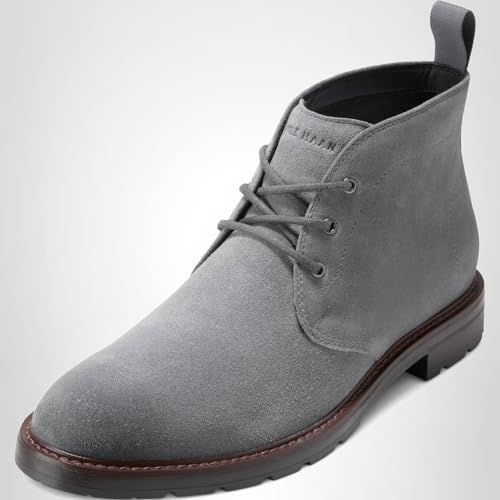 Cole Haan Cole Haan Men's Chamberlin Grand Chukka Boots, Quiet Shade Suede/Brown Water Resistant, 11.5-M US