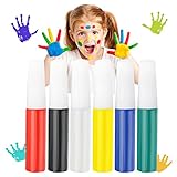 pintura lavable para interiores precios 【Kit Pinturas para Niños】Recibirás 6 pinturas para dedos solubles en agua de 6 ml. Los colores incluyen rojo, blanco, amarillo, negro, azul, verde. Los niños pueden dar rienda suelta a su creatividad con pinceles multicolores.