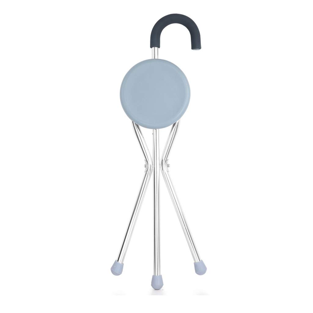 YXCKG Bastón con Silla 2 En 1, Bastón para Caminar Plegable, Bastón De Aleación De Aluminio 3 Patas, Peso De Carga 200 LB, El Bastón Brinda Apoyo Y Estabilidad Adicionales A Los Ancianos