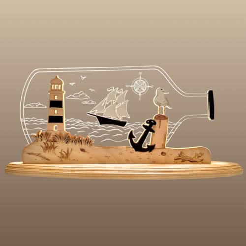 weigla - Schwibbogen original Erzgebirge I Motiv Flaschenpost Maritim...