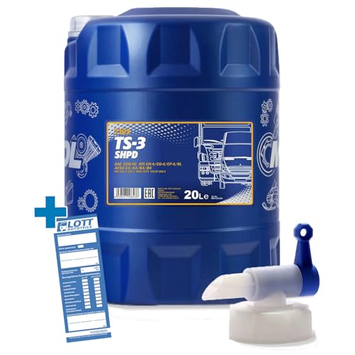 MANNOL 20L TS-3 SHPD Motoröl 10W-40 High Performance Diesel ÖL 10W40 + Auslaufhahn für LKW Bus Traktor Dieselmotoren MANNOL 20L TS-3 SHPD Motoröl 10W-40 High Performance Diesel ÖL 10W40 + Auslaufhahn für LKW Bus Traktor Dieselmotoren