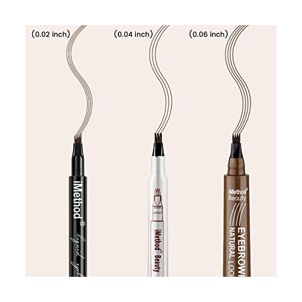 iMethod Eyebrow Pen - Upgrade Eyebrow TattooPen, Eyebrow Makeup, Long Lasting, Waterproof and Smudge-proof, Dark Brown