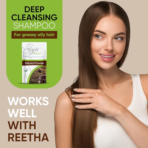 Davis Finest Organic Shikakai Powder 250g, Ayurvedic, SLS-Free Soap Shampoo, Deep Cleansing, Dry Itchy Scalp, Damaged Hair - Image 4