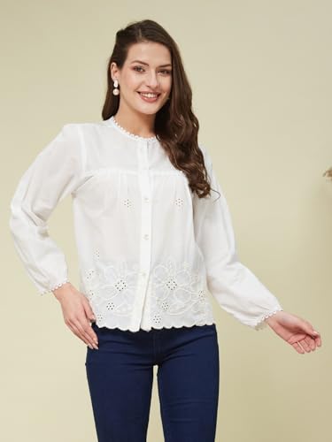 Image of J TURRITOPSIS Women's Cotton Peplum Casual Shirt