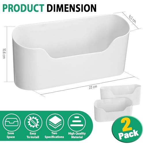 TopTidyHome Kitchen Door Storage Organiser 2 pack with Self-Mounting Pads, Under Sink Storage, Self-Adhesive Door Mounted Organiser, for Kitchen/Office/Utility. - Image 2