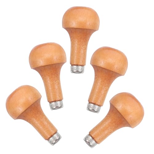 HEATSHAKING 5個木製グリップ 彫刻刀 木工用柄 握りやすいエルゴノミック設計 性向上の冬膜`状 精密作業対応 木彫り 彫ツールアクセサリー