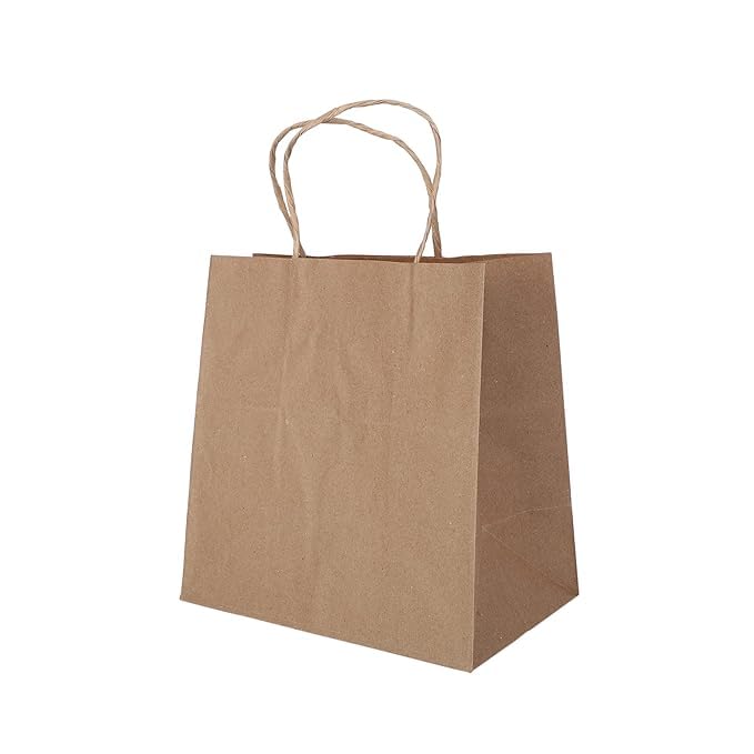SANWALSA -Disposable Brown Shopping Merchandise Retail Kraft Paper Carry Bags/Gift Bags With Handle - Recycled Eco Friendly Paper Bags, 16x12x5 inch - 15 pcs (B0CTCXBSX7) Amazon Price History, Amazon Price Tracker