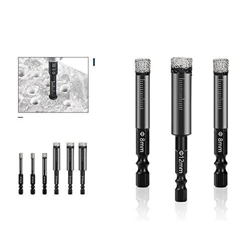 Brocas de diamante hexagonal set 5 piezas para cerámica miniatura 6