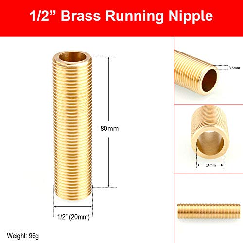 Tubolare Zincato Nipplo In Acciaio Inox 304/L Filettato NPT 1/8" X - Foto 6