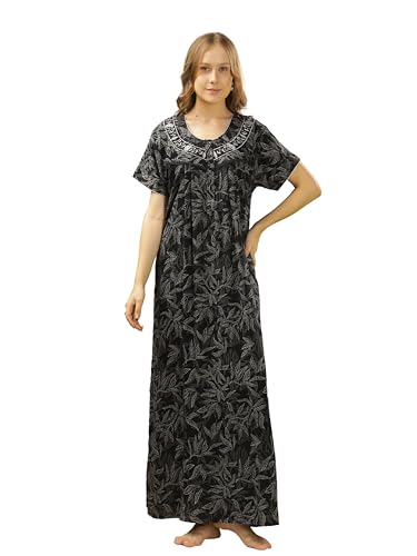 Image of 9shines Label Premium Alpine Maxi Designer Nighty | Floral Print Maxi for Women | Night wear for Women | | Full Length Night Gown for Women | Night Dress for Women Stylish (2467)