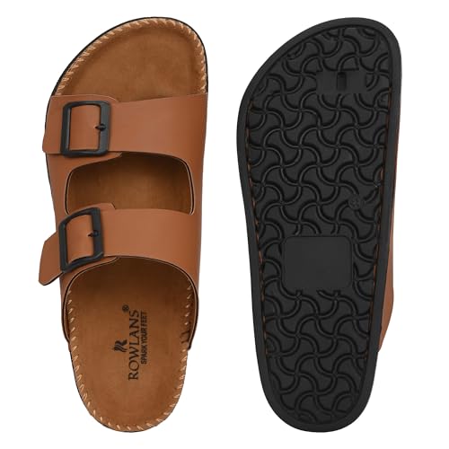 Image of ROWLANS Men's Ethnic Slippers - Elegant, Traditional & Comfortable Footwear
