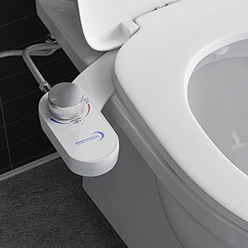 YITAHOME Bidet Attachment for Toilet Seat, Single Nozzle for Posterior Wash with Adjustable Water Pressure and Self Cleaning, Non-Electric Mechanical Bidet for Bathroom Toilet, Easy Install, White