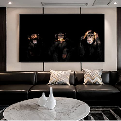 Wall art affiches et impressions grand format singe pour mur vide de salon