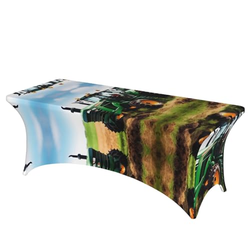 Nappe élasthanne tracteur agricole housse de table stretch 1,8m buffet champêtre - 2