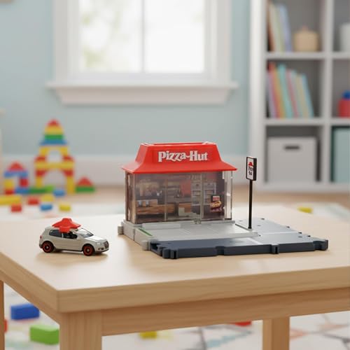 Matchbox Pizza Hut jeu de piste et garage miniature Mattel