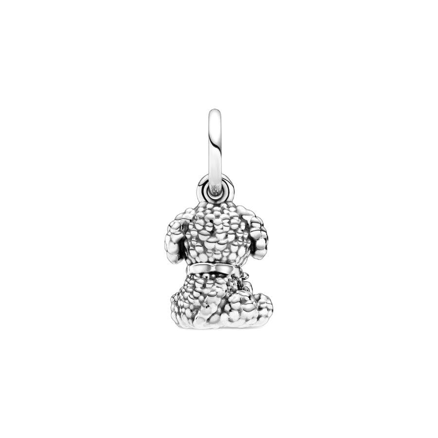 Poodle Puppy Dog Dangle Charm 925 Sterling Silver Pendant,Jewelry Beads Gifts for Women Bracelet&Necklace A00443