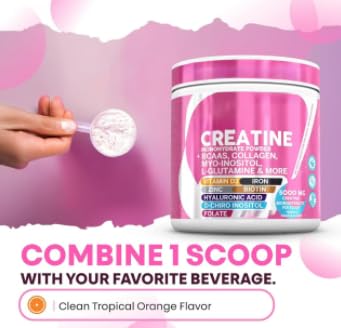 1 pièces -Sans OGM - Créatine pour femme -Convient aux hommes et aux femmes | |La poudre d'inositol, le collagène, la biotine et l'acide hyaluronique emprisonnent en profondeur l'humidité et hydratent