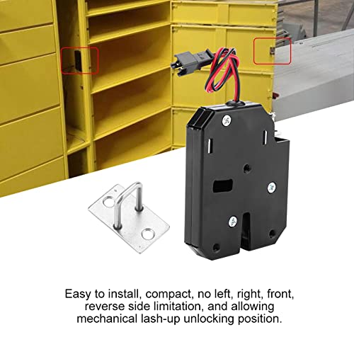 Kodrily 2Pcs Electronic Cabinet Lock, 12V DC 2A Solenoid Lock, Black Electric Control Cabinet, Small Carbon Steel Electric Control Lockers Without Detecting Switch for Drawer by Kodrily - Image 3