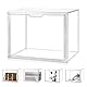XiYee Acryl Vitrine Schaukasten Transparent, Abnehmbar Puppenvitrine mit Magnetisch Tür Transparent Display Ständer für Sammlerstücke, Action-Figuren, Miniaturfiguren, Home Lagerung (36x28x22 cm)