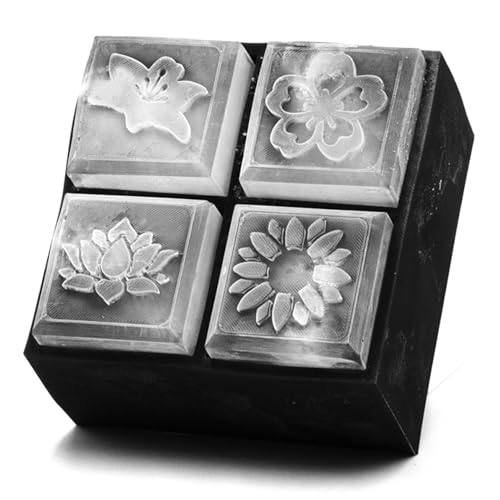SILIGRAMS Flowers Ice Cube Mold – 2” Custom Whiskey & Cocktail Ice Tray – Personalized Silicone Ice Cube Mold – Elegant Gift for Gardeners, Hosts & Nature Lovers – Reusable Floral Ice Mold